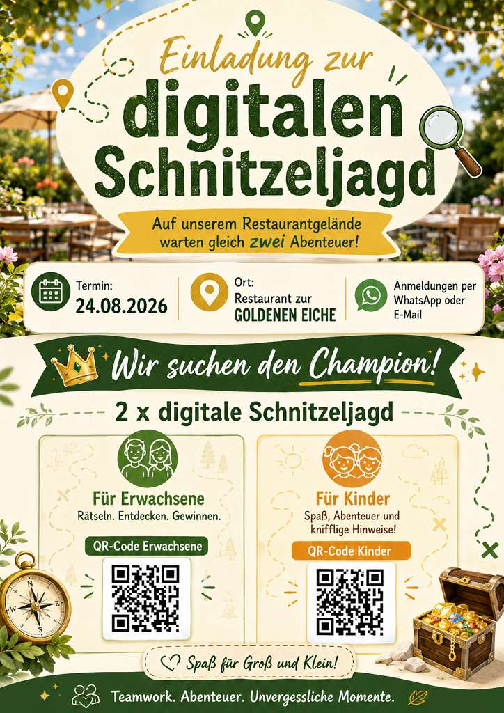 Schnitzeljagd im Biergarten