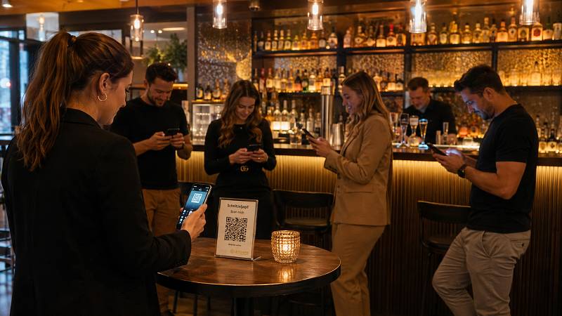 digitale Schnitzeljagd im Restaurant